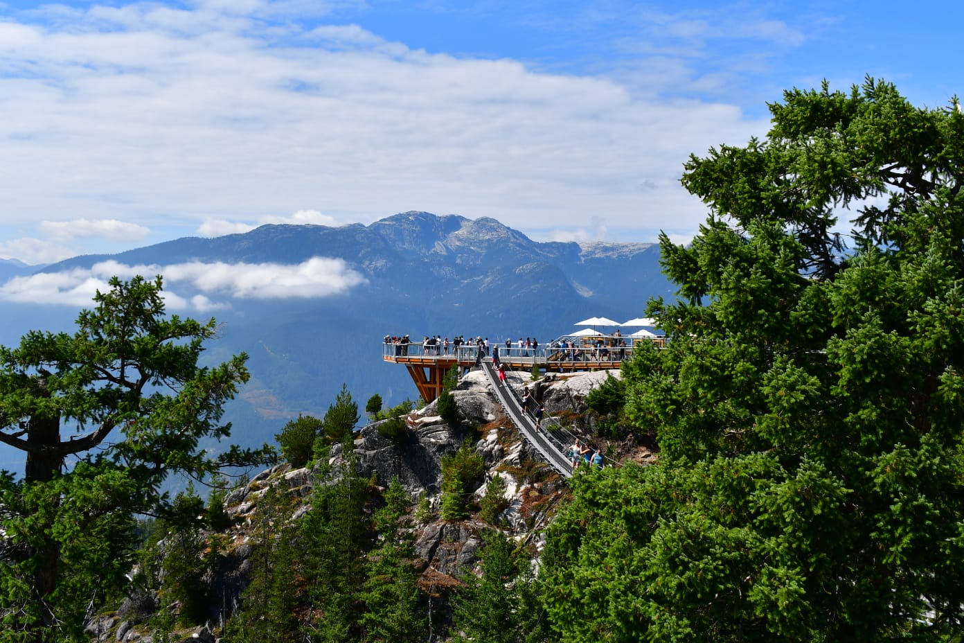Scenic mountain lookout in Vancouver